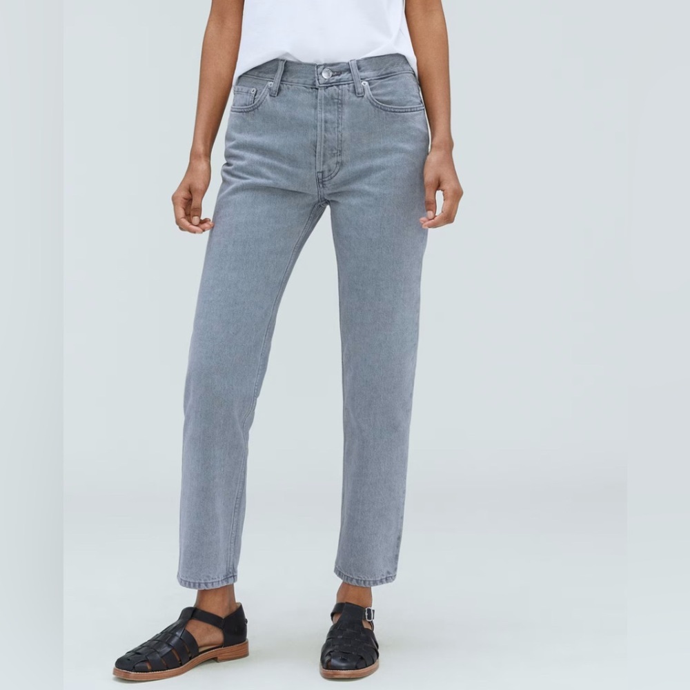 Everlane gray the90’s cheeky organic cotton size 26 Straight Leg Jeans for Women